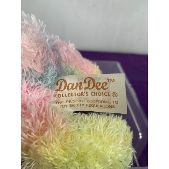 Dan Dee Collectables Choice Tie Die Bunny Pastels Pink Nose and Bow Yellow Posea - Picture 4 of 11